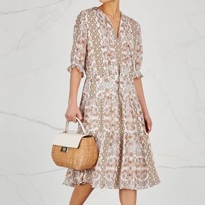 Tory burch Serena  Dress Hicks Garden 10 David Hicks  Silk